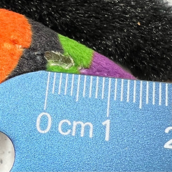 Glitzy Purple and Green Halloween Plush Spider - Picture 9 of 9